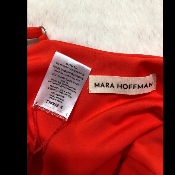 NEW $230‎ Mara Hoffman Virginia Plunge Orange One Piece Swimsuit [ SZ XS ] #1723 - Picture 9 of 9